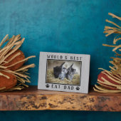 世界の猫最高ののパパポートがペットの写真をプリント素朴 フォトプラーク (側面)