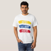 世界の猫最高ののママ Tシャツ (正面フル)