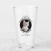 世界の猫最高のの母の手がペットの写真をプリント タンブラーグラス (裏面)