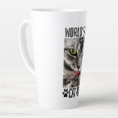 世界の猫最高のの母親 カフェラテマグ (左アングル)