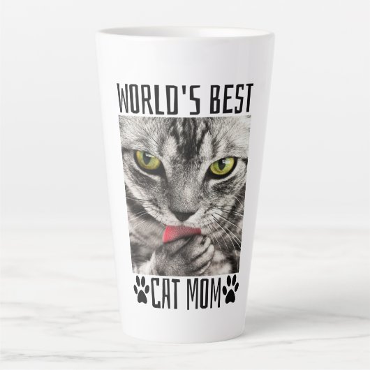 世界の猫最高のの母親 カフェラテマグ (正面)