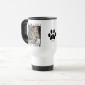 世界の猫最高のパパポーププリントの名前ペットの写真 トラベルマグ (正面左)