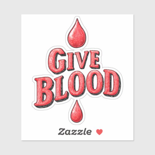 世界の献血デー与え – アワーンの血液文字 シール (シート)