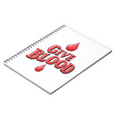 世界の献血デー与え – アワーンの血液文字 ノートブック (左側)