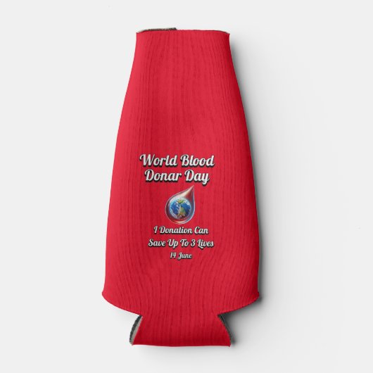 世界の献血デー。6月14 ボトルクーラー (正面)