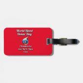 世界の献血デー。6月14 ラゲッジタグ (裏面横)