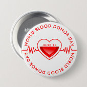 世界の献血日 缶バッジ (正面&裏面)
