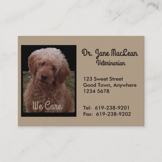 世界の獣医の名刺最もかわいい犬 名刺 (正面)