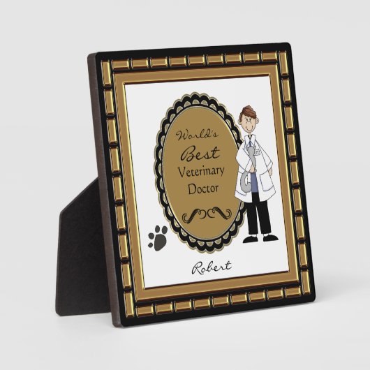 世界の獣最高の医の男性の歯垢 フォトプラーク (正面)