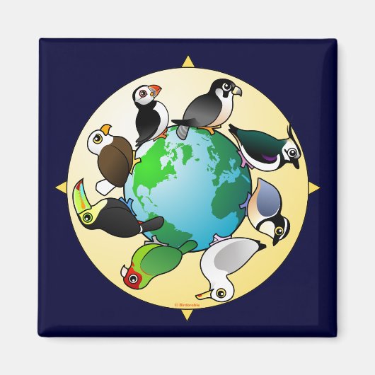 世界の産卵 マグネット (正面)