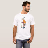 世界の産業、レトロなスケートボードtシャツ。 tシャツ (正面フル)