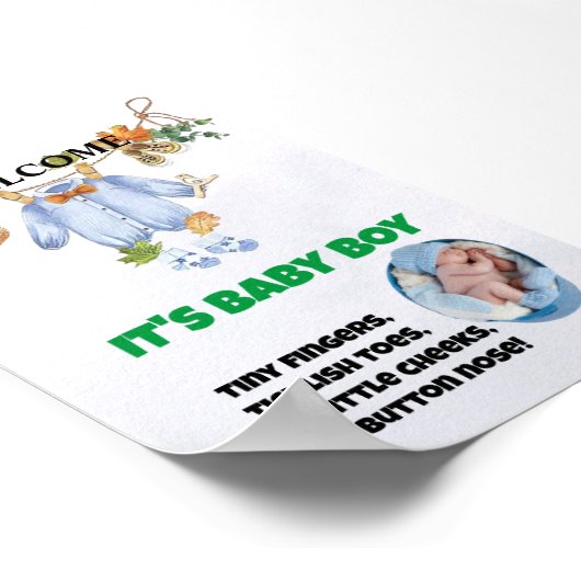 世界の男の赤ちゃんポスターへようこそ ポスター (角)