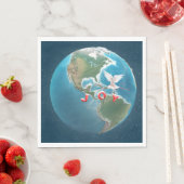 世界の白い鳩とクリスマスの喜び スタンダードランチョンナプキン (インサイチュ)
