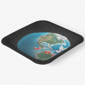 世界の白い鳩とクリスマスの喜び ペーパープレート (傾斜あり)