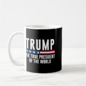 世界の真の大統領を切り倒す1 コーヒーマグカップ (左)