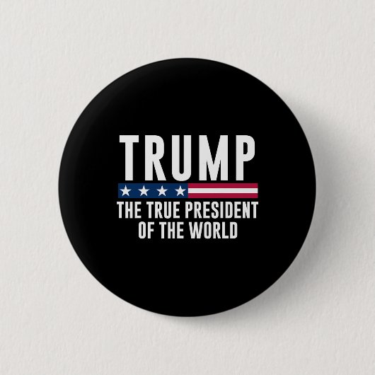 世界の真の大統領 トランプ 缶バッジ (正面)