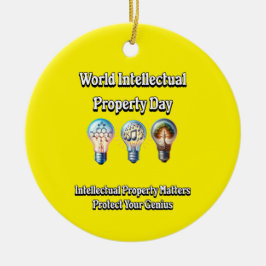 世界の知的財産デー保護：天才 セラミックオーナメント