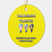 世界の知的財産デー保護：天才 セラミックオーナメント (左)