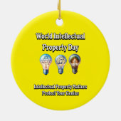 世界の知的財産デー保護：天才 セラミックオーナメント (裏面)