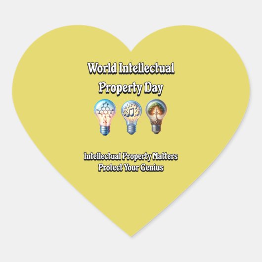 世界の知的財産デー保護：天才 ハートシール (正面)