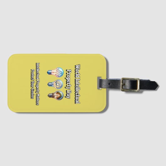 世界の知的財産デー保護:天才 ラゲッジタグ (正面横)