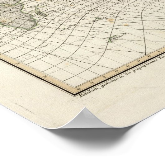 世界の磁力図 ポスター (角)