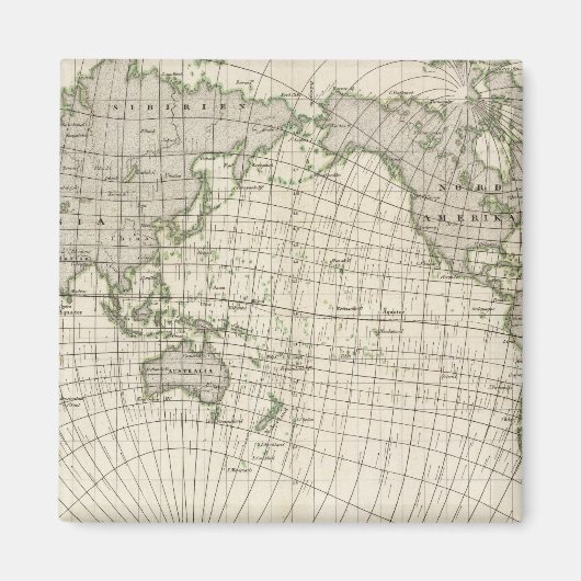 世界の磁力図 マグネット (正面)