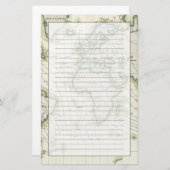 世界の磁気偏位 便箋 (正面/裏面)