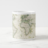 世界の磁気偏向 ジャンボコーヒーマグカップ (正面)