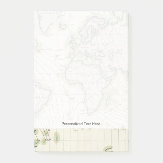 世界の磁気偏向 ポストイット (正面)