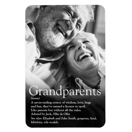 世界の祖最高の父母の定義 マグネット (縦)