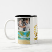 世界の祖父最高の祖父の写真 ツートーンマグカップ (左)