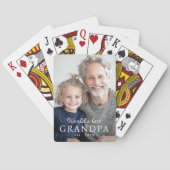 世界の祖父最高の祖父の最初年の写真 トランプ (裏面)