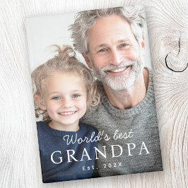 世界の祖父最高の祖父の最初年の写真 マグネット