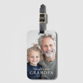 世界の祖父最高の祖父の最初年の写真 ラゲッジタグ (正面縦)