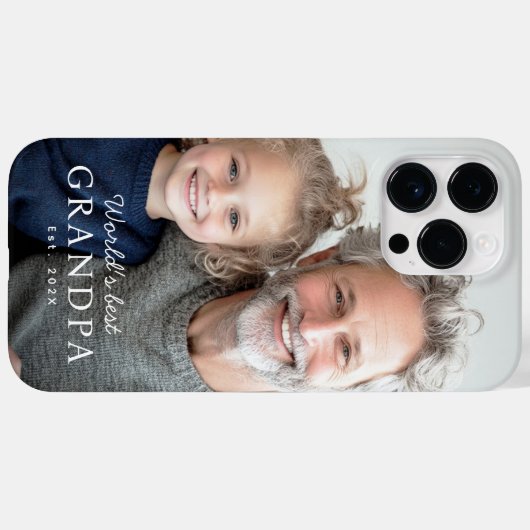 世界の祖父最高の祖父の最初年の写真 Case-Mate iPhoneケース (裏面 (横))