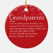 世界の祖父母の最高の定義クリスマス セラミックオーナメント (裏面)