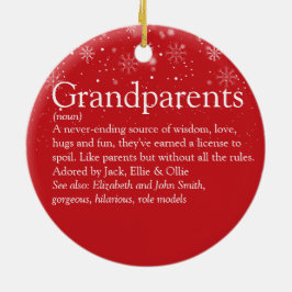 世界の祖父母の最高の定義クリスマス セラミックオーナメント
