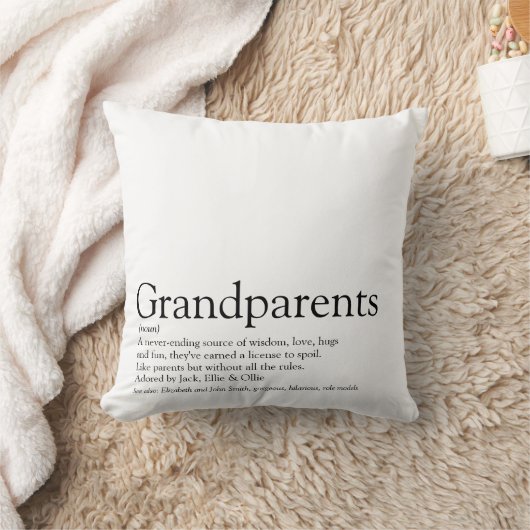 世界の祖父母最高のの定義写真 クッション (ブランケット)