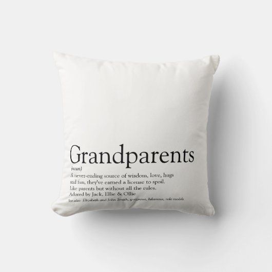 世界の祖父母最高のの定義写真 クッション (正面)