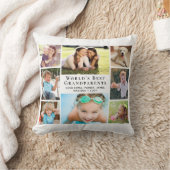 世界の祖父母最高の写真コラージュ クッション (ブランケット)