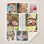 世界の祖父母最高の写真コラージュ シェルパブランケット (正面)