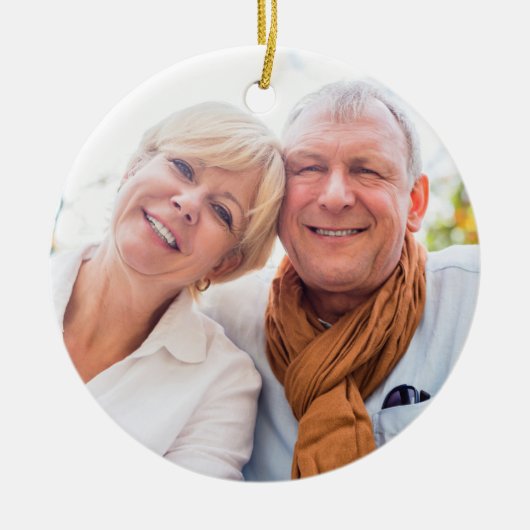 世界の祖父母最高の定義写真 セラミックオーナメント (正面)
