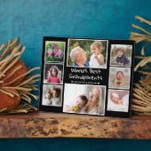 世界の祖父母最高の8フォトコラージブラック フォトプラーク (側面)