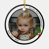 世界の祖父母最高の | Buffalo Plaid Holiday セラミックオーナメント (正面)