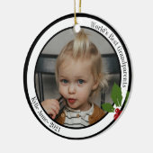 世界の祖父母最高の | Buffalo Plaid Holiday セラミックオーナメント (左)