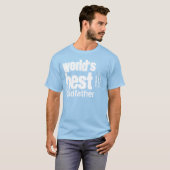 世界の神最高の父または何らかの役割白黒 Tシャツ (正面フル)