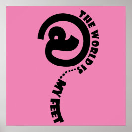 世界の私の足ハッピーポスター ポスター