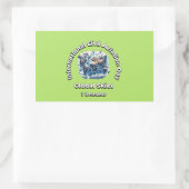 世界の空。民航国際的空記念日。 長方形シール (バッグ)