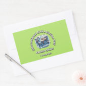 世界の空。民航国際的空記念日。 長方形シール (封筒)